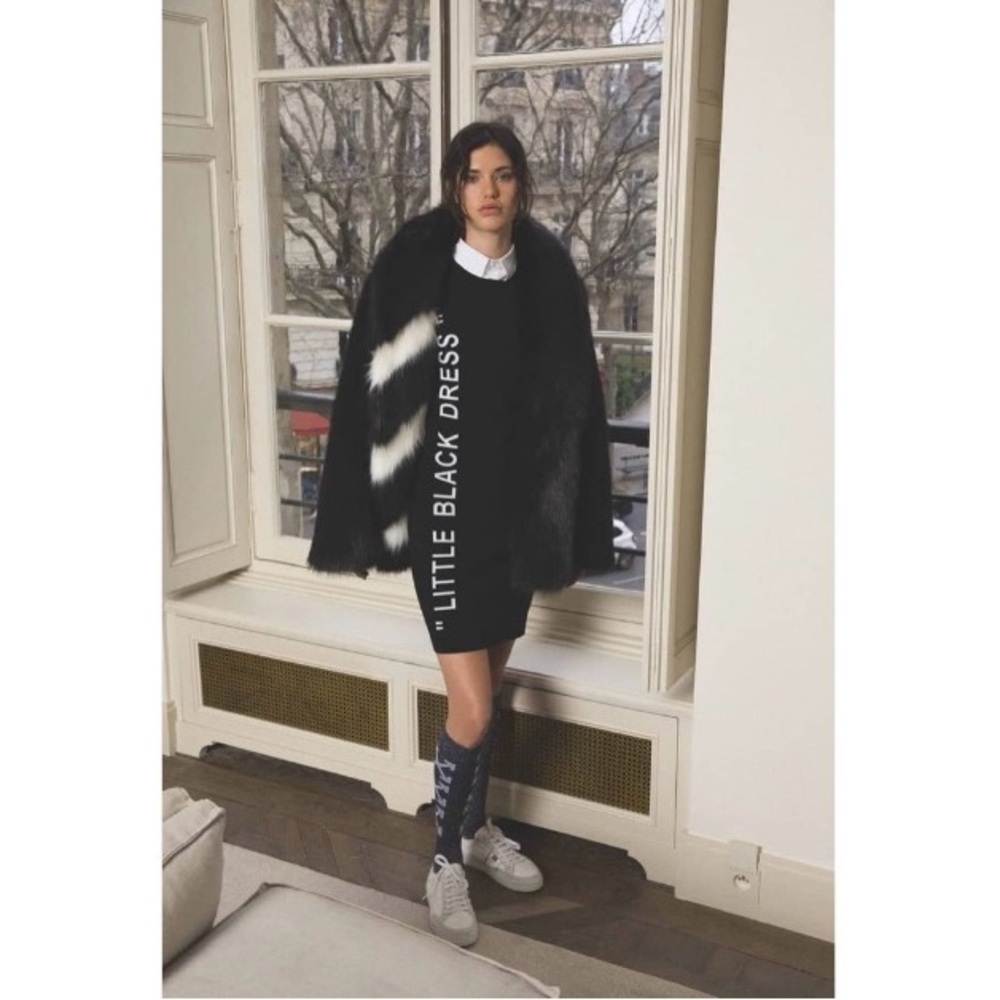 OFF-WHITE 🖤 “LITTLE BLACK DRESS” Sweater Mini Dress - Picture 9 of 16